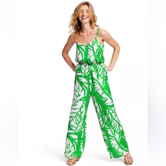 Lilly For Target Green & White Jumpsuit size small - Picture 1 of 7